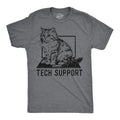 Mens Tech Support Funny T Shirts Cute Kitten Graphic Tee for Men