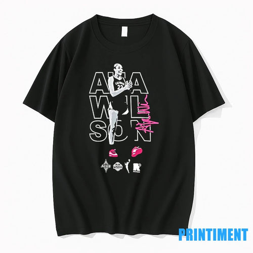 Aja Wilson Las Vegas Aces Basketball Wnba 2025 Signature Tshirts Sweater