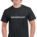 Wanderlust Traveler Abroad Vacation Cotton T-Shirt Black White Funny Solid S-5XL