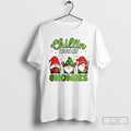 Classic Chillin With My Gnomies Christmas Candy Cane Gnome White T Shirts