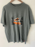 Colemans Road Trip Warrior T Shirt Mens XL Gray Travel Short Sleeve Camping