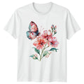 Butterfly Flowers Floral Nature Mens T-Shirt Womens Tee Graphic Unisex Top