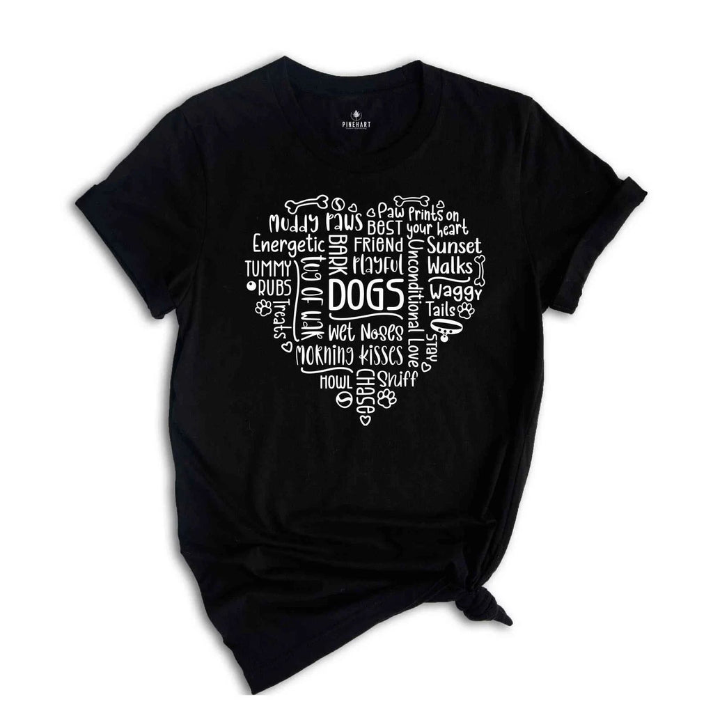 Dogs Shirt, Animal Shirt, Dog Lover Shirt, Heart Shirt, Trendy Mom shirt, Cute D