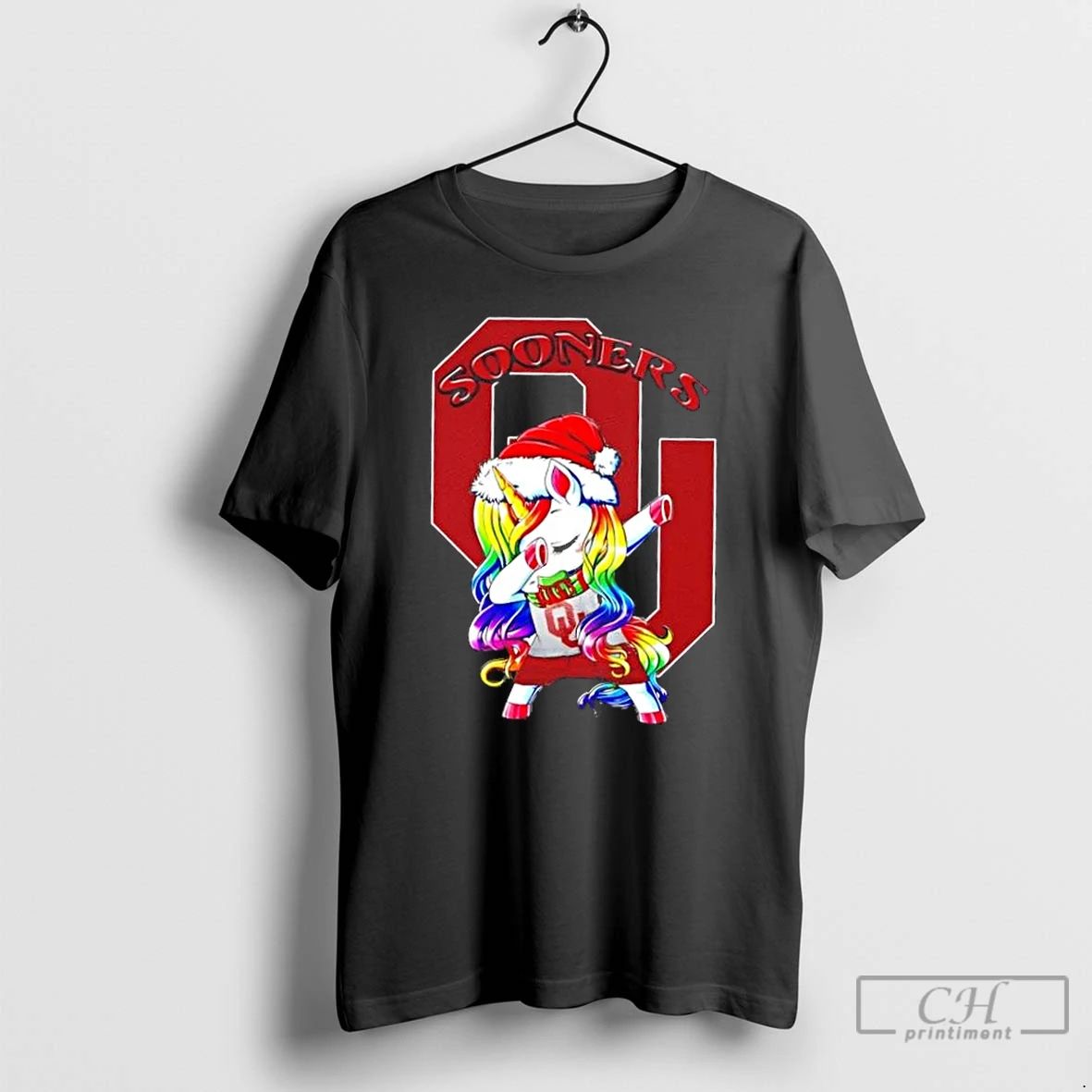 Classic Oklahoma Sooners Football X Unicorn Santa Hat Dabbing Merry Christmas T Shirts