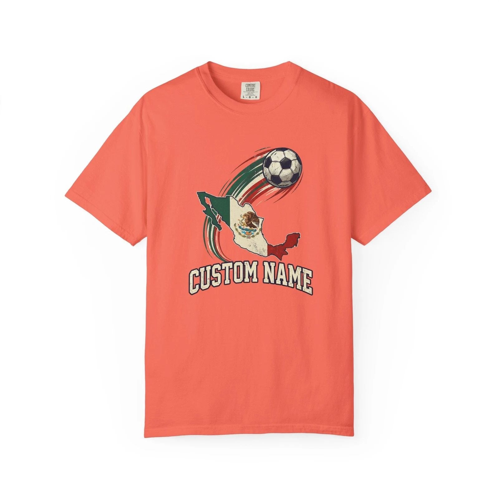 Custom Mexico Map Soccer Shirt | Personalized Name Football Fan Tee | El Tri