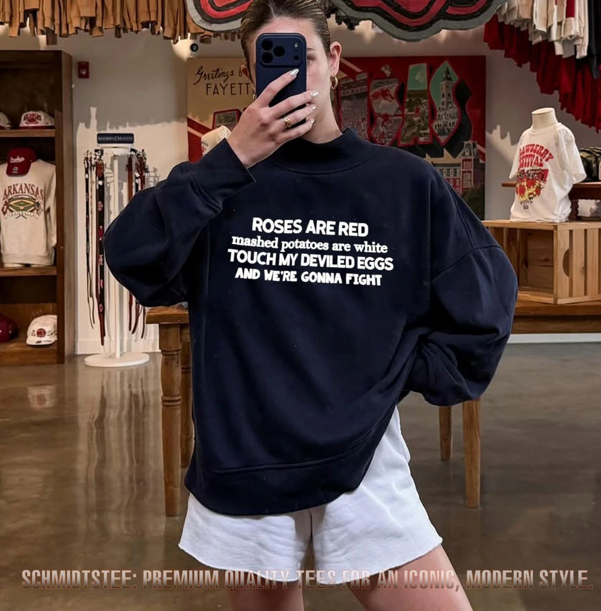 Roses Are Red Mashed Potatoes Are White Touch My Deviled Eggs and We’re Gonna Fight shirt