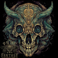A Mystical Bull Skull Demonic Evil Fantasy Mens Light Cotton T-Shirt