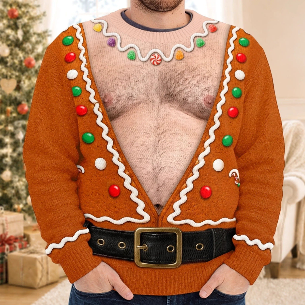 Custom Funny Ugly Sweatshirt - Personalized Christmas Birthday Gifts For Men - Bringing The Heat This Season