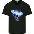 Brainstorm SCI-FI Skull Gothic Space Mens V-Neck Cotton T-Shirt