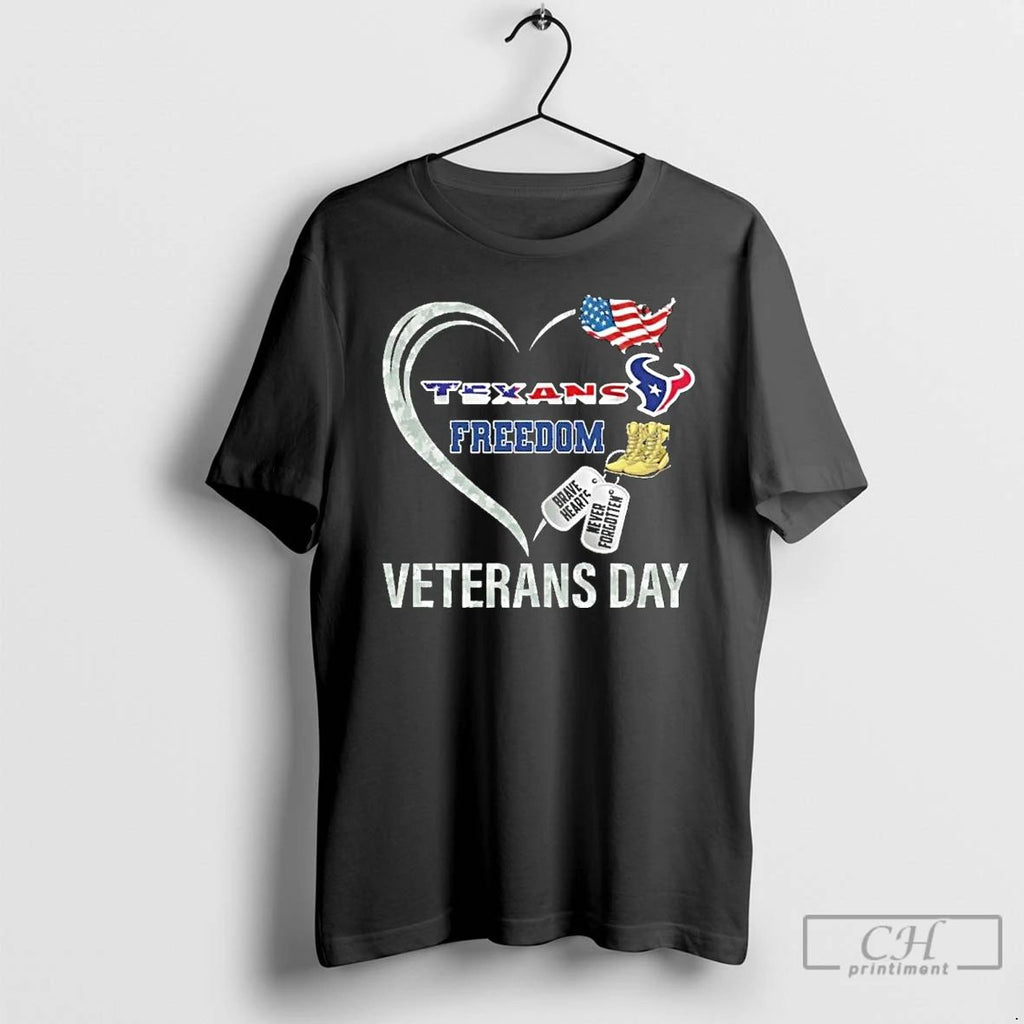 Classic Houston Texans Freedom Veterans Day T Shirts