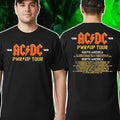 ACDC Tour Date Shirt Vintage Rock Band Tee Unisex All Sizes Fast Delivery
