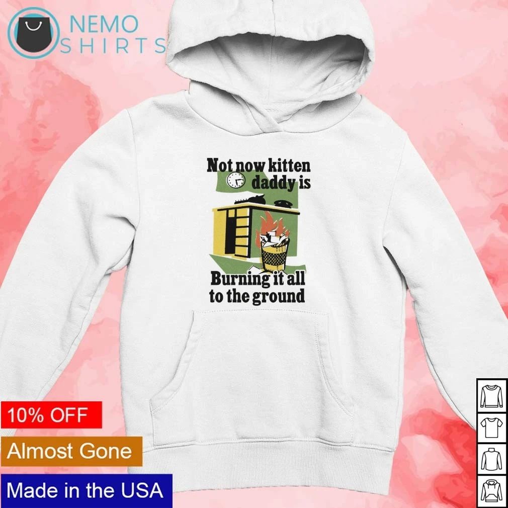 Not Now Kitten Daddy Is Burning It All To The Ground shirt