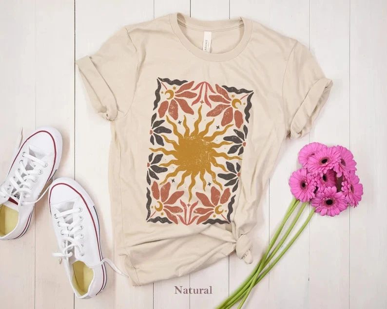 Flowers Boho Top Women Graphic Comfort Tee