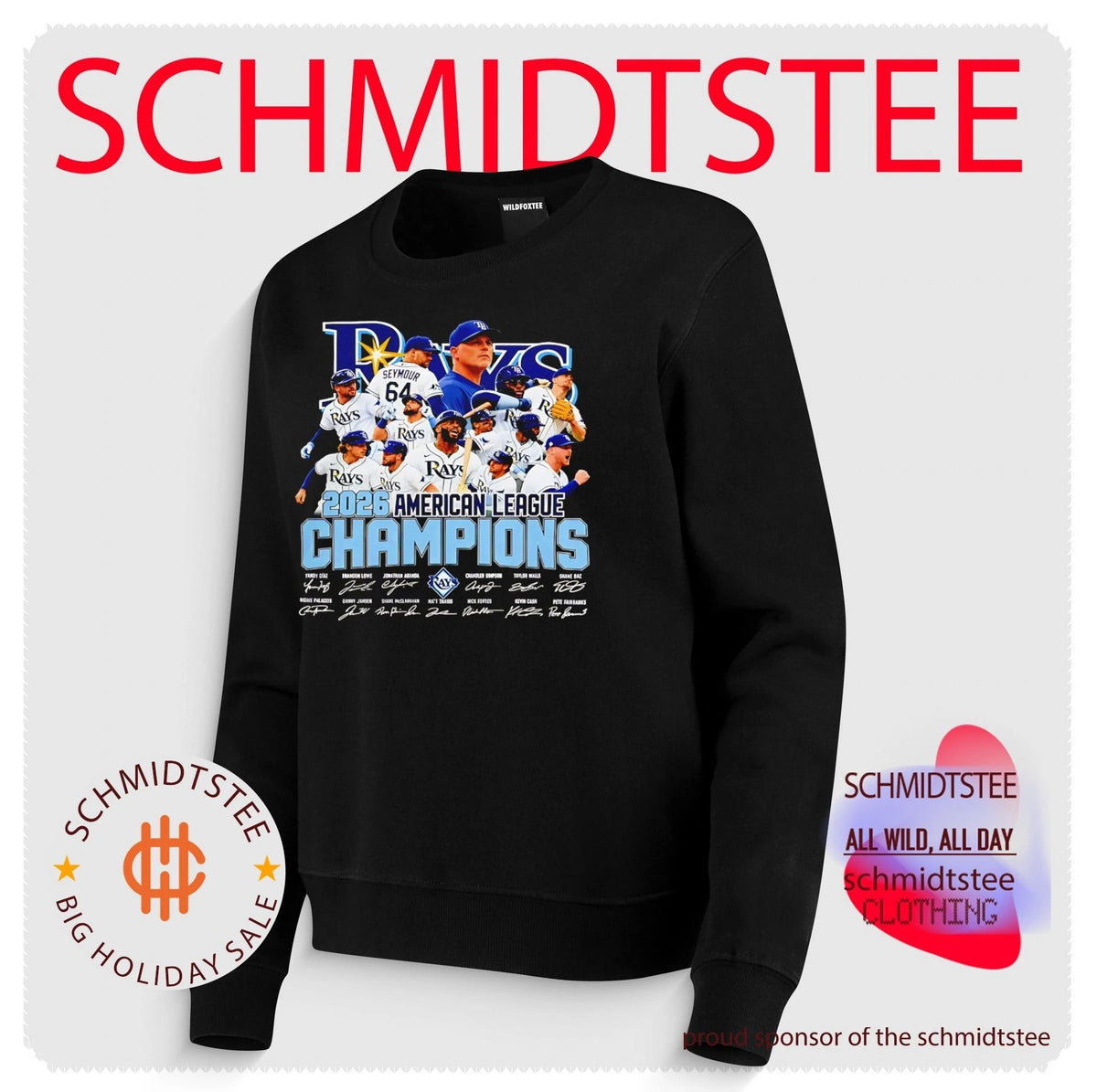 Tampa Bay Rays 2026 American League Champions Team signatures shirt