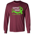Mental Health Support Squad Green Ribbon Long Sleeve T-Shirt