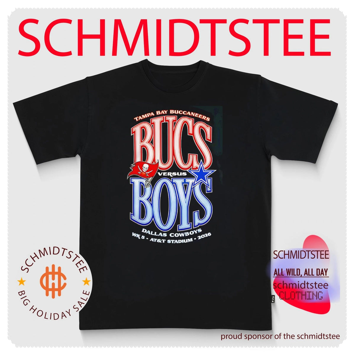 Tampa Bay Buccaneers Bucs Vs Dallas Cowboys Boys 2026 Week 5 At At&T Stadium shirt