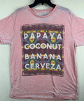Cedar Wood State Mens T Shirt Size Large Graphic Print Orange Cream Lightweight