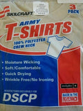 Skilcraft DSCP  for Army - Set of 3 T-Shirts, Moisture Wicking, Sand, - Large