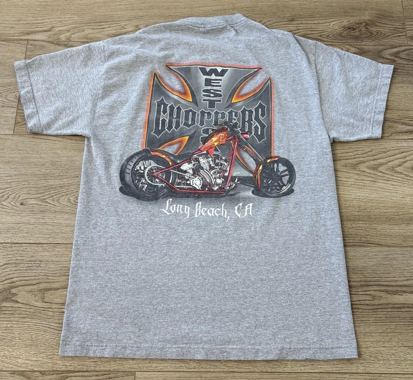 Vintage Jesse Who Mens Large West Coast Choppers Long Beach CA Y2K Gray