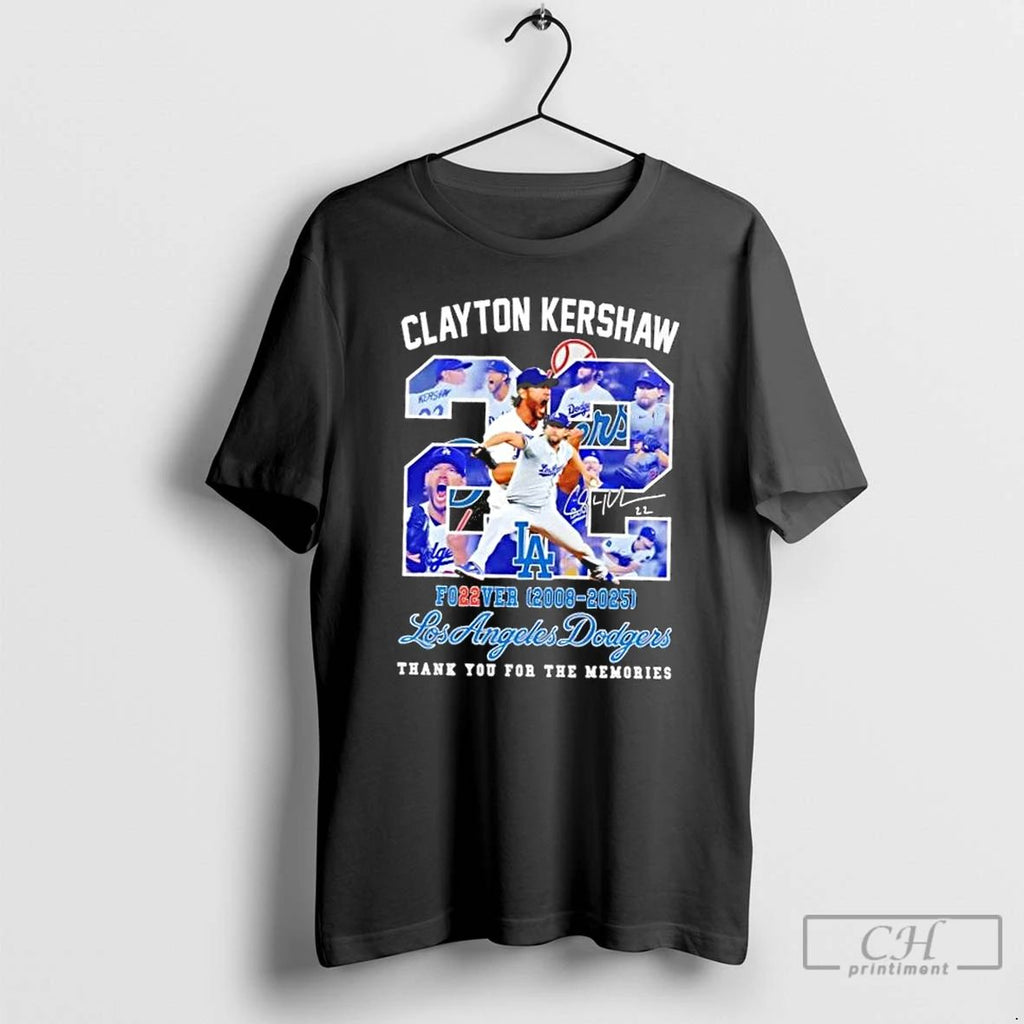 Classic Clayton Kershaw Los Angeles Dodgers Forever 22 2008 2025 Thank You For The Memories