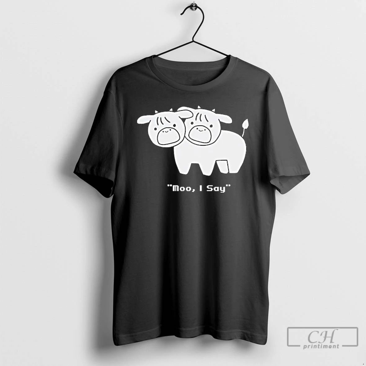 Premium Cows Moo I Say Graphic T Shirts