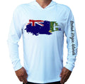 British Virgin Islands Flag Sport UV Protected UPF 50 Long Sleeve T-Shirt Hood