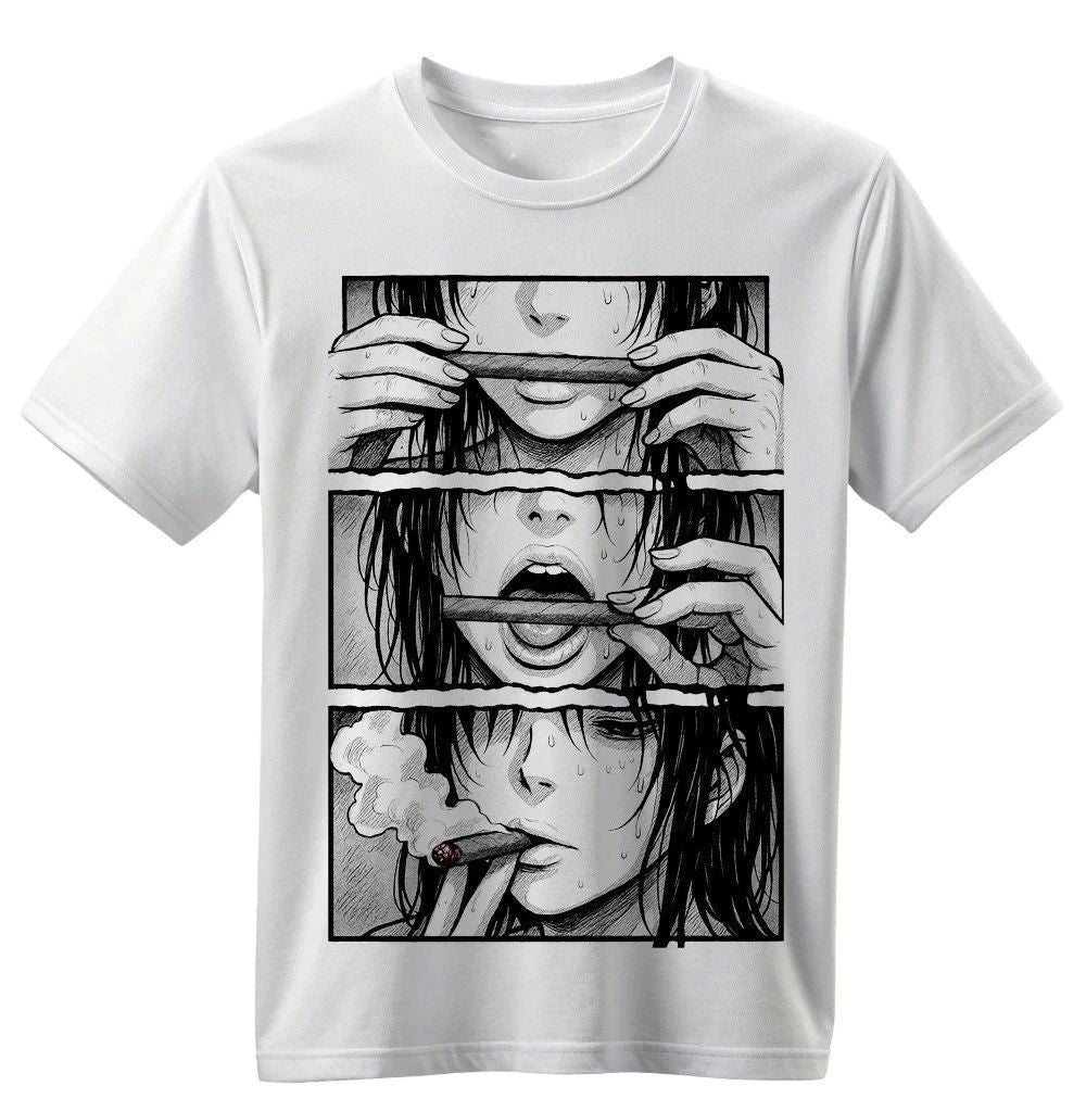 Character Anime Manga Otaku Weed Graphic T-Shirt HOT TREND