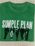 Vtg Simple Plan Green Band Pop Punk Green Unisex T-Shirt S-4XL