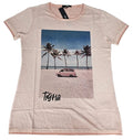 Tigha Men's T-Shirt Let's travel MSN Vintage Blush Sizes S, M, L, XL