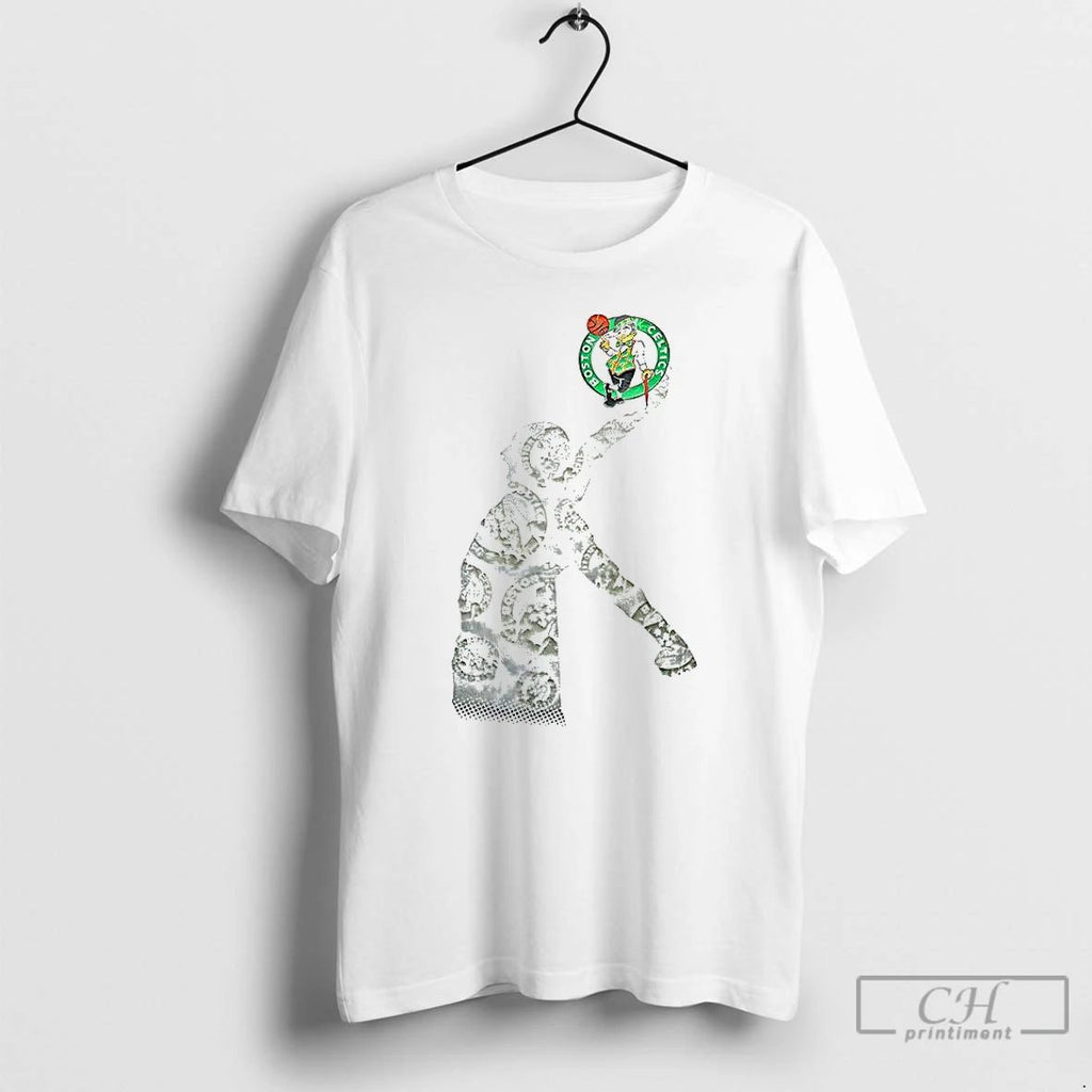 Classic Boston Celtics Nba Player Silhouette 2000s Vintage T Shirts