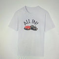 Men's White Poker Bum Graphic Print Cotton Short Sleeve Crew Neck T-Shirt