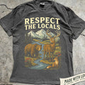 Respect the Locals Wildlife Shirt, Bear Deer Fox Nature Graphic Tee,