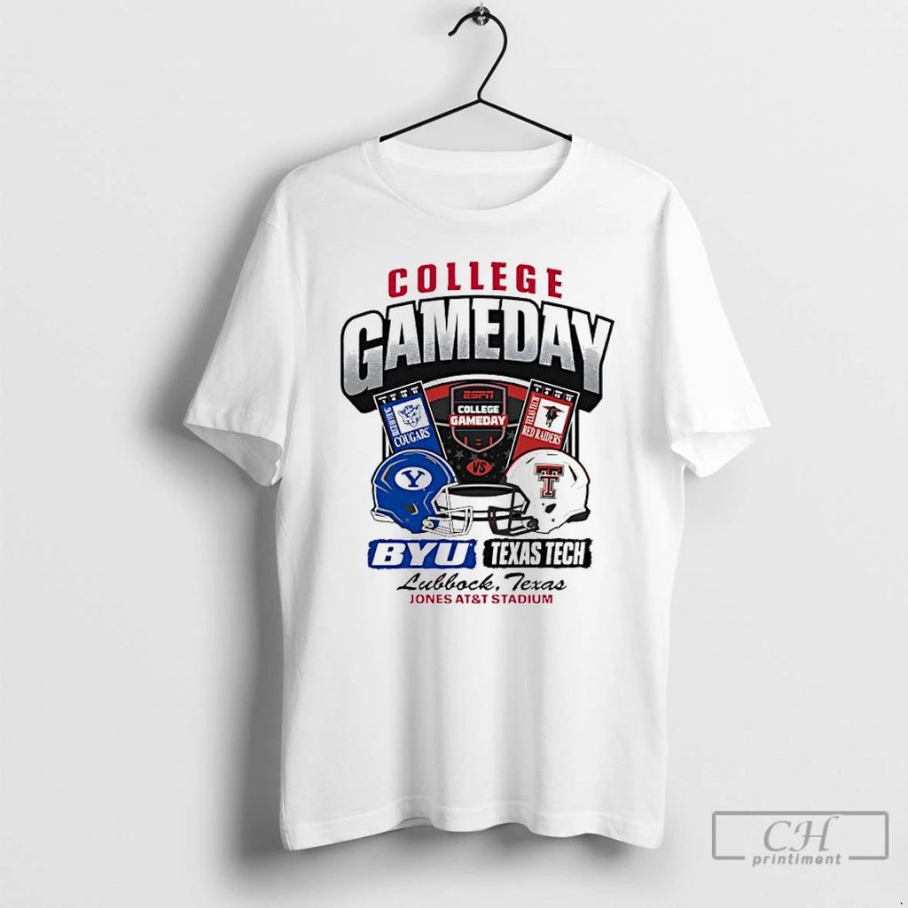 Premium Byu Vs Texas Tech 2025 College Gameday Ticket T Shirts