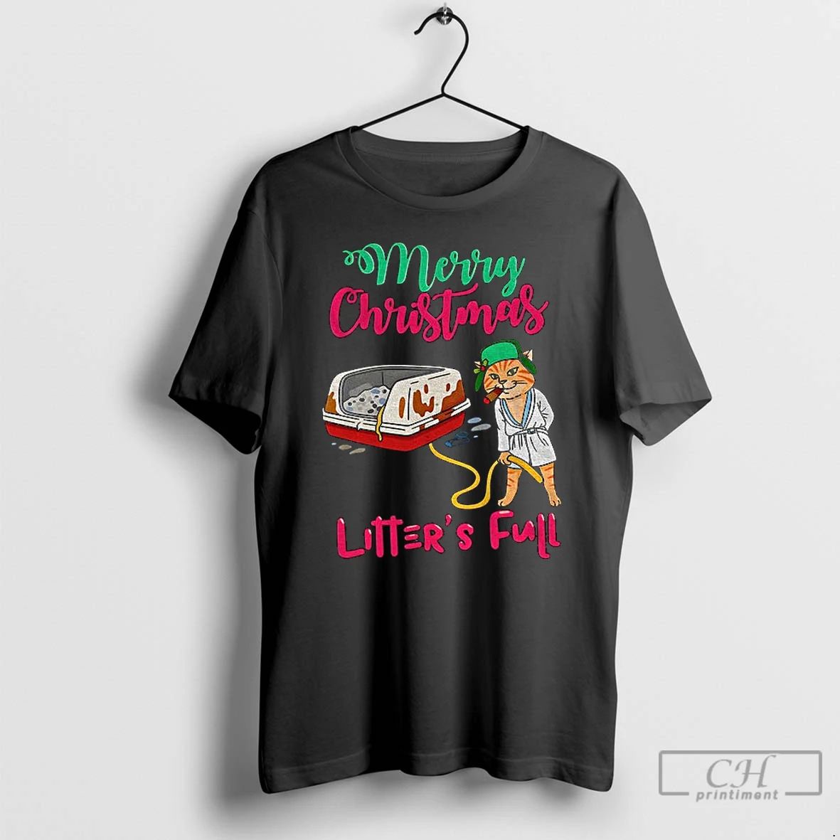 Premium Litters Full Christmas Cat Meme T Shirts