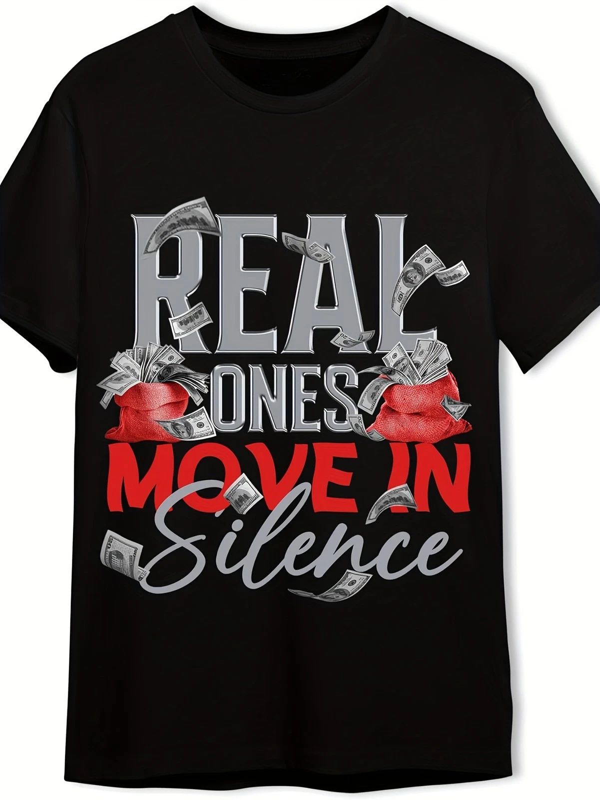 Men'S Tee - Striking Currency Design,Playful And Motivational Style - Summer Men