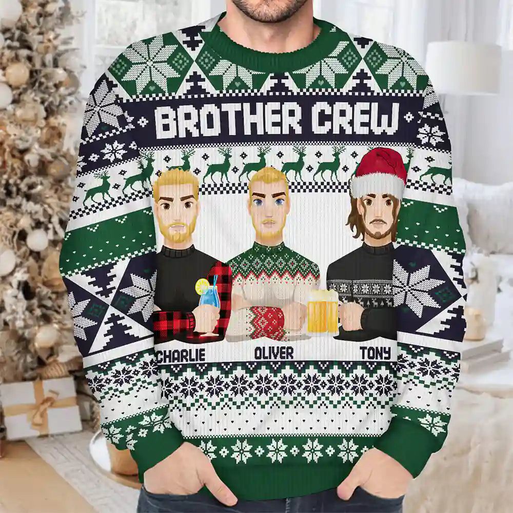 Cousin Crew Christmas Family - Personalized Unisex Ugly Sweater