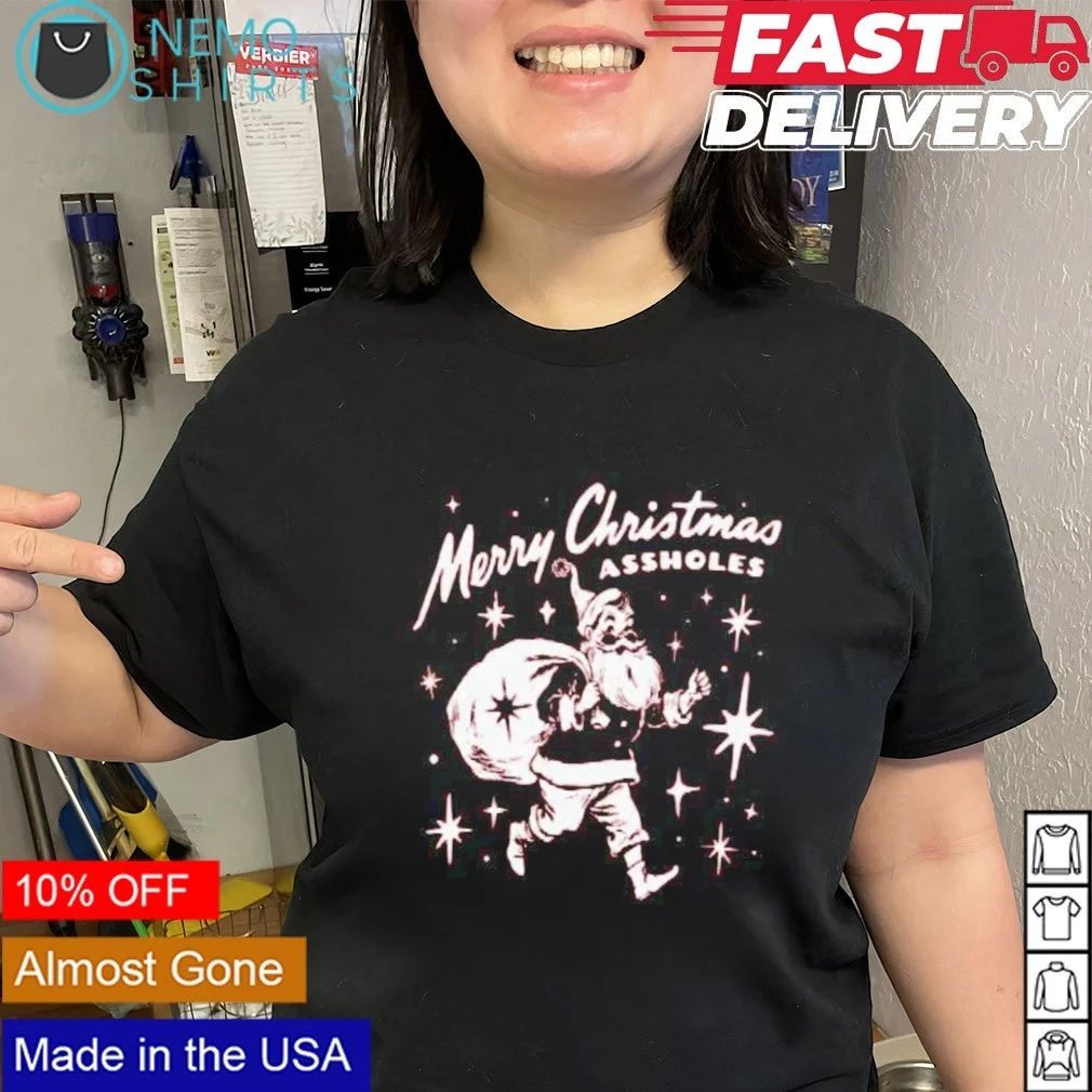 Merry Christmas Assholes Vintage Santa Claus shirt