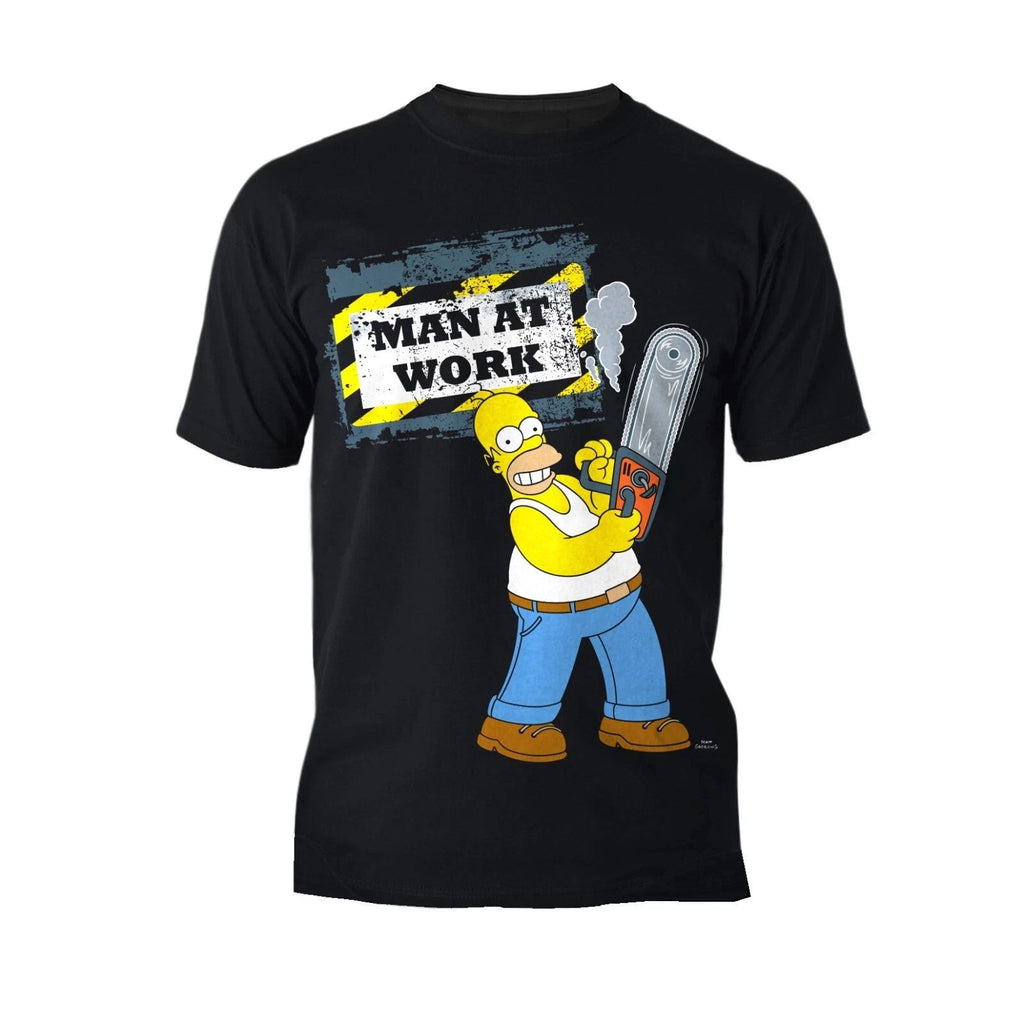 The Simpsons Homer Graphic Man Work Black T-Shirt Funny Cartoon Gift S-5XL