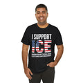 ICE Support Shirt, Patriotic Tee, American Flag Top, Immigration Customs