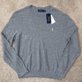 Polo Ralph Lauren Shirt Mens L Gray Linen Blend Crewneck Lightweight Travel NWT