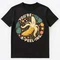 Youre A Peeling Cute Motivational Banana Design Unisex T-Shirt