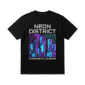 Neon District Cyberpunk T-Shirt - Retro Future Cybernetic Division Graphic Tee