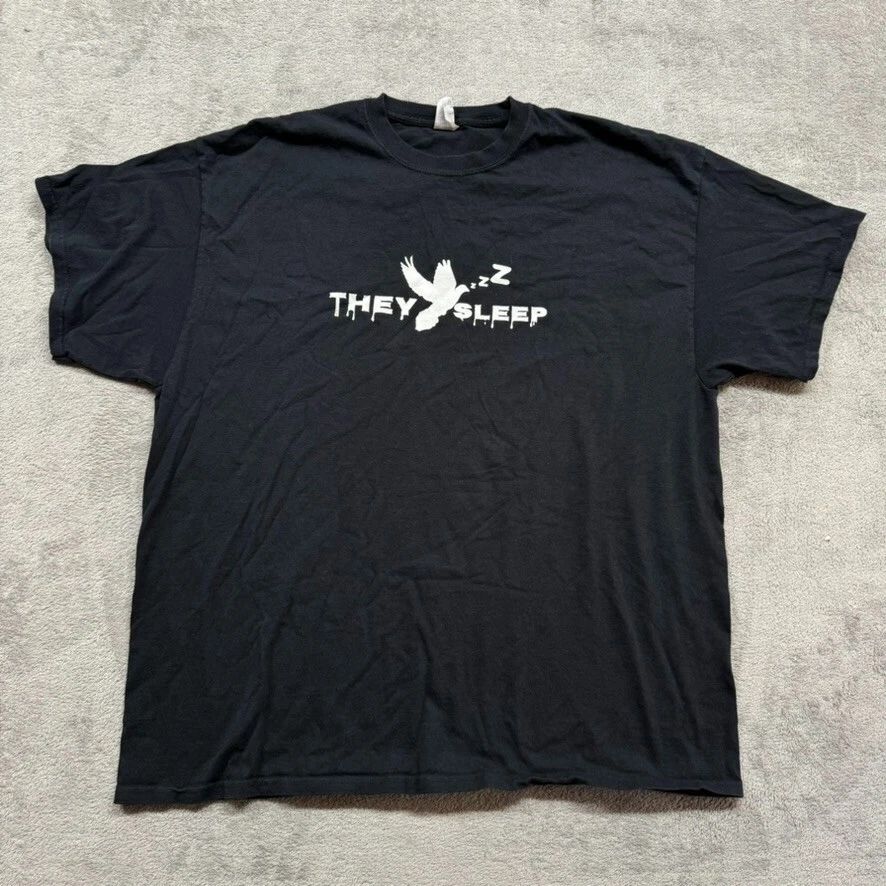 They Sleep T Shirt Mens Black 2XL Custom Graphic XXL T-Shirt Streetwear Rap