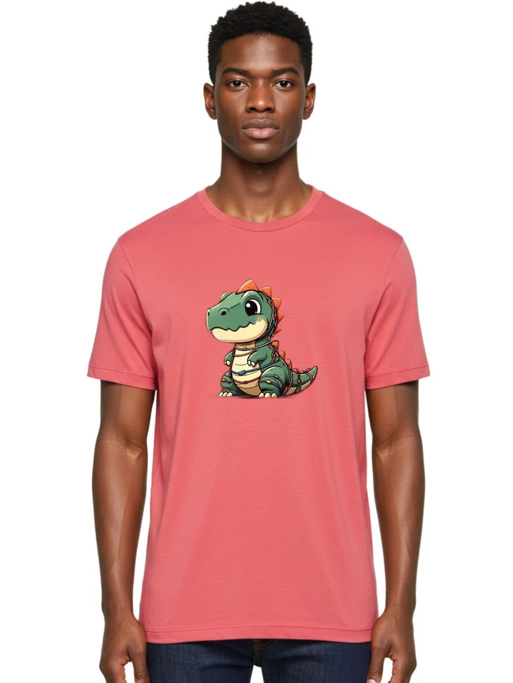 Robot-Dino Mens Graphic Tee, 100% Cotton, Casual Summer Wear