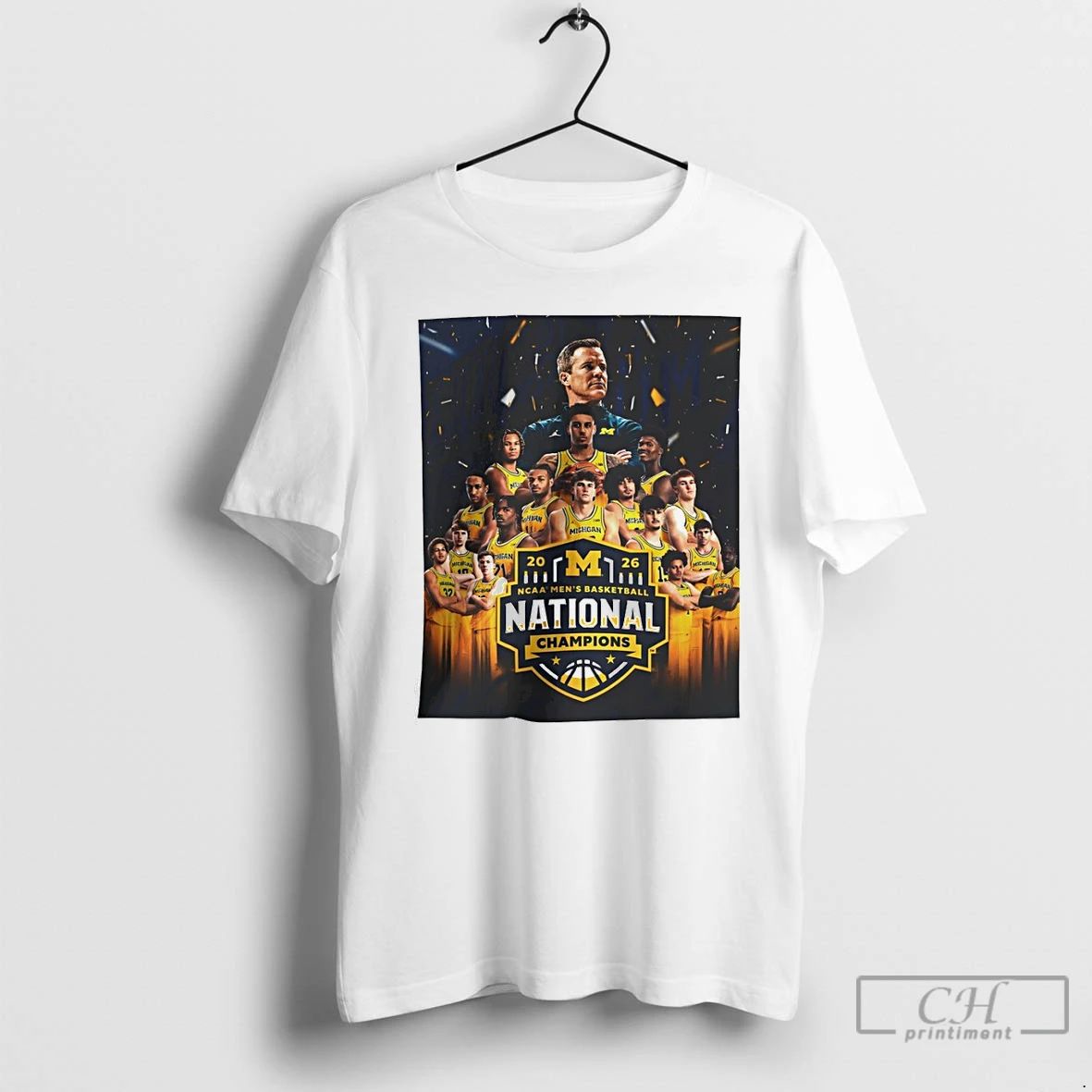 Premium Michigan Wolverines National Champions Basketball Team Ncaa Logo