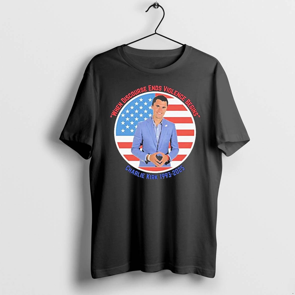 Charlie Kirk 1993 2025 When Discaurse Ends Violence Begins Tshirts Sweater