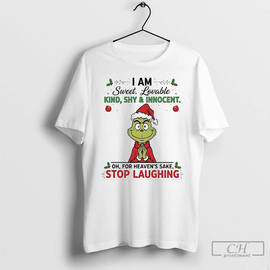 Premium Grinch I Am Sweet Lovable Kind Shy And Innocent Christmas T Shirts