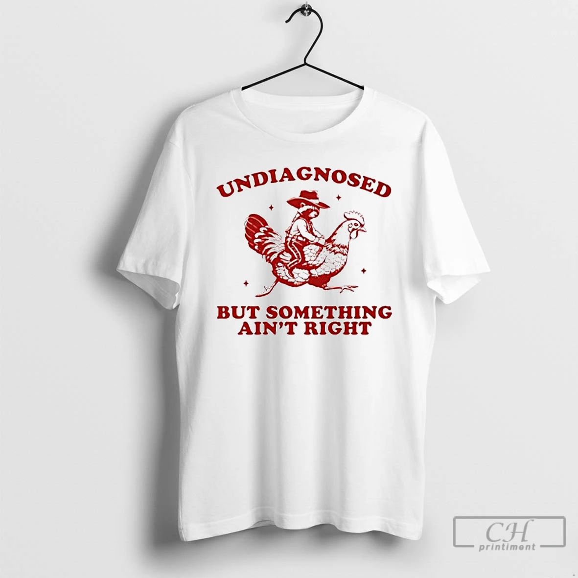 Classic Undiagnosed But Something Aint Right Funny Raccoon Chicken Ornaments T Shirts