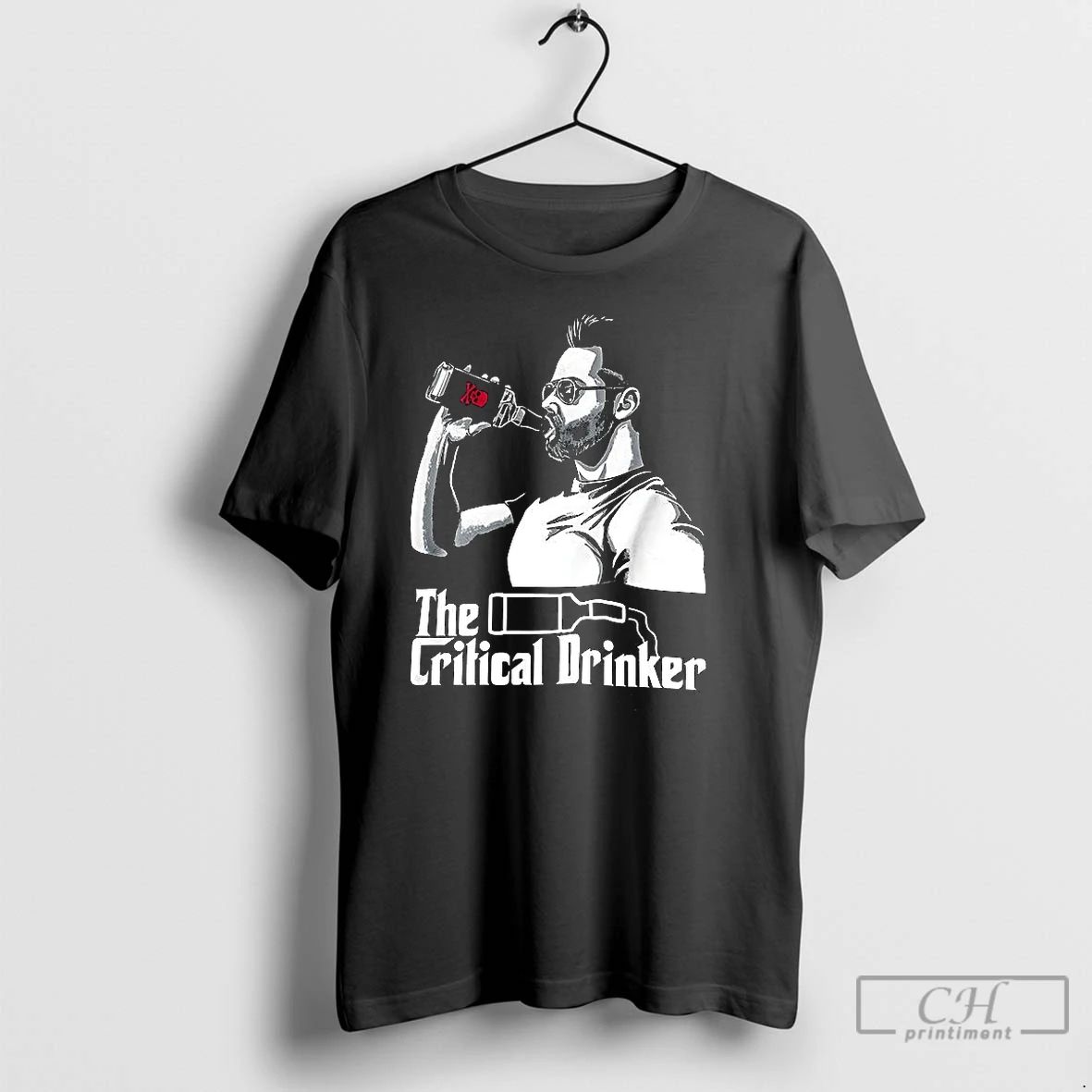 Premium Godfather The Critical Drinker Logo T Shirts
