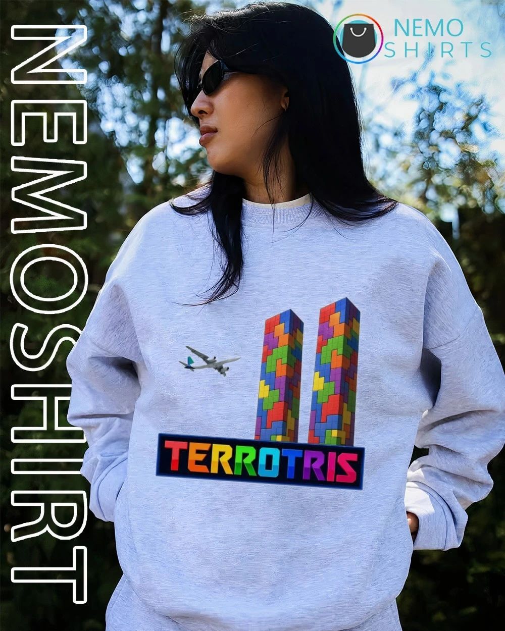 Terrotris Tetris Parody Humor Gaming Satire shirt